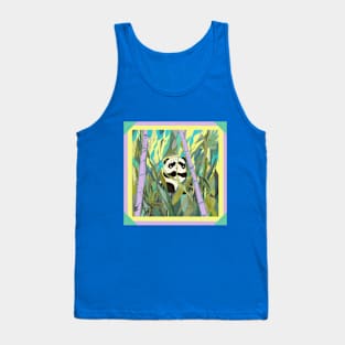 Panda hiding behind the Bamboo Tank Top